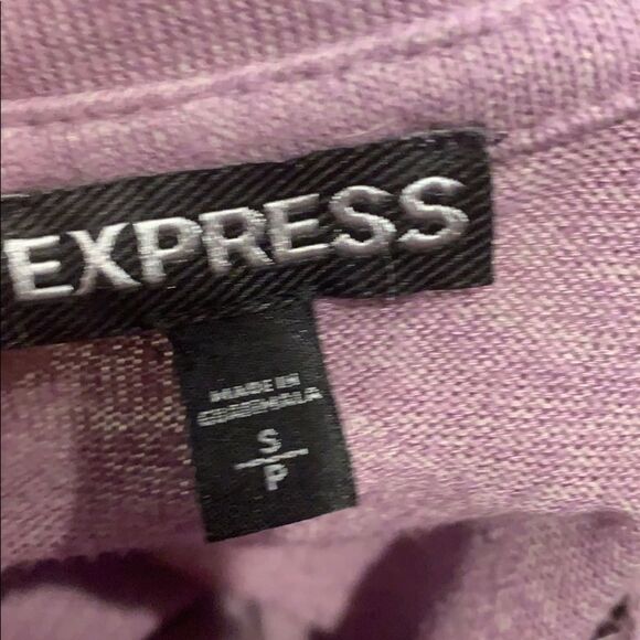 👕 Express Super Soft Relaxed Shine V-Neck Tee - Size Small - Purple - Picture 4 of 5